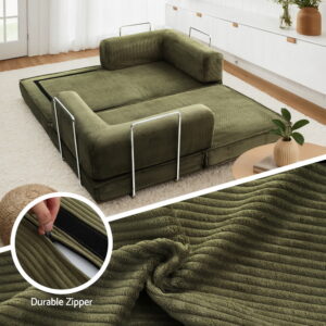 Artiss Folding Sofa Bed Green | Space-Saving Comfort – Nice N Cheap Variety Store Folding Sofa Bed