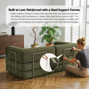 Artiss Folding Sofa Bed Green | Space-Saving Comfort – Nice N Cheap Variety Store Folding Sofa Bed