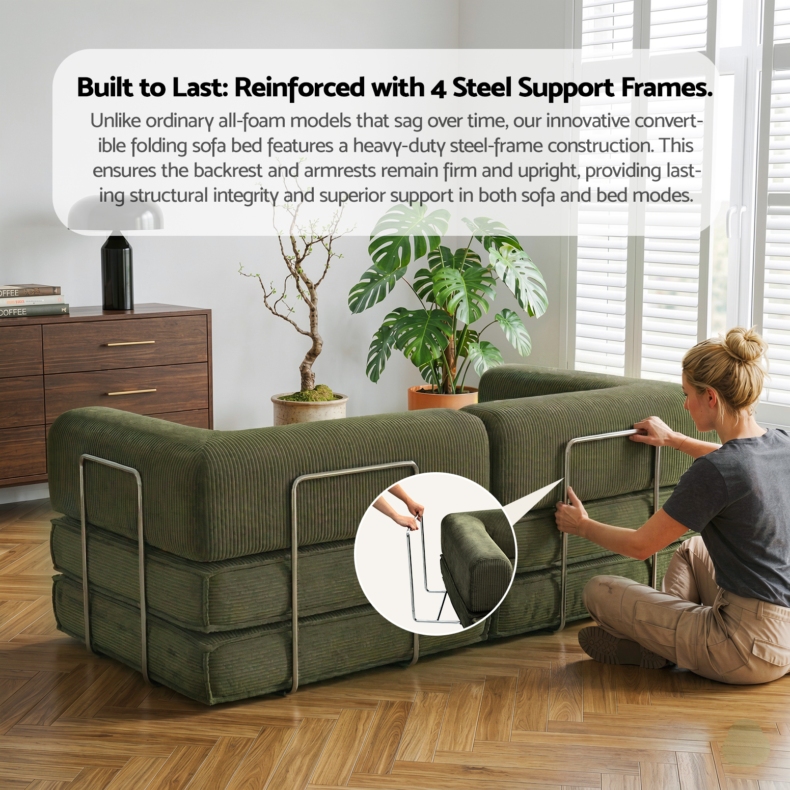 Artiss Folding Sofa Bed Green | Space-Saving Comfort – Nice N Cheap Variety Store Folding Sofa Bed