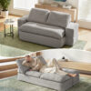 Artiss Corduroy Folding Sofa Bed | 30D Foam Lounger Grey – Nice N Cheap Variety Store Corduroy Folding Sofa Bed