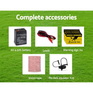 Giantz Solar Electric Fence Energiser 3Km Kit – Nice N Cheap Variety Store Solar Electric Fence Energiser