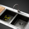 Cefito Kitchen Sink 77X45Cm Stainless Steel Basin Double Bowl Black – Nice N Cheap Variety Store Cefito Kitchen Sink 77X45Cm Stainless Steel Basin Double Bowl Black Product Image Nice N Cheap Variety Store