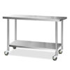 Cefito 1524X610Mm Stainless Steel Kitchen Bench With Wheels 304 Product Image Nice N Cheap Variety Store
