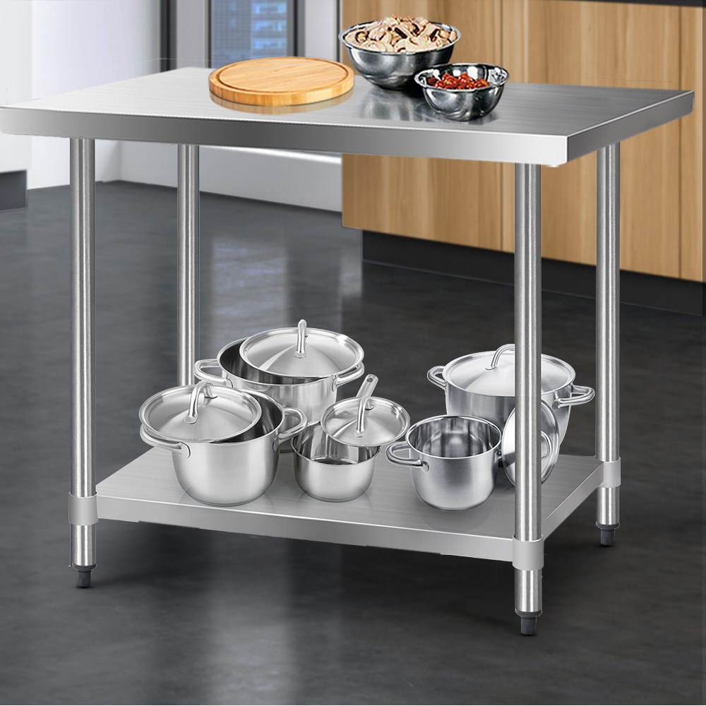 Cefito 1219X610Mm Stainless Steel Kitchen Bench 430 – Nice N Cheap Variety Store Cefito 1219X610Mm Stainless Steel Kitchen Bench 430 - Image 8