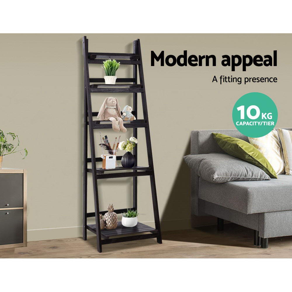 Artiss Bookshelf Corner Shelf 5 Tiers - Zane Coffee – Nice N Cheap Variety Store Artiss Bookshelf Corner Shelf 5 Tiers - Zane Coffee - Image 6