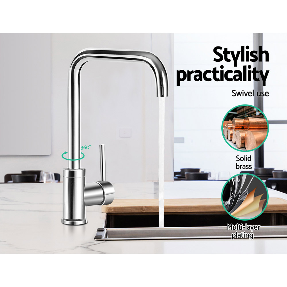 Cefito Kitchen Mixer Tap Mixer Rectangle Sink Faucet Basin Laundry Chrome – Nice N Cheap Variety Store Cefito Kitchen Mixer Tap Mixer Rectangle Sink Faucet Basin Laundry Chrome - Image 5