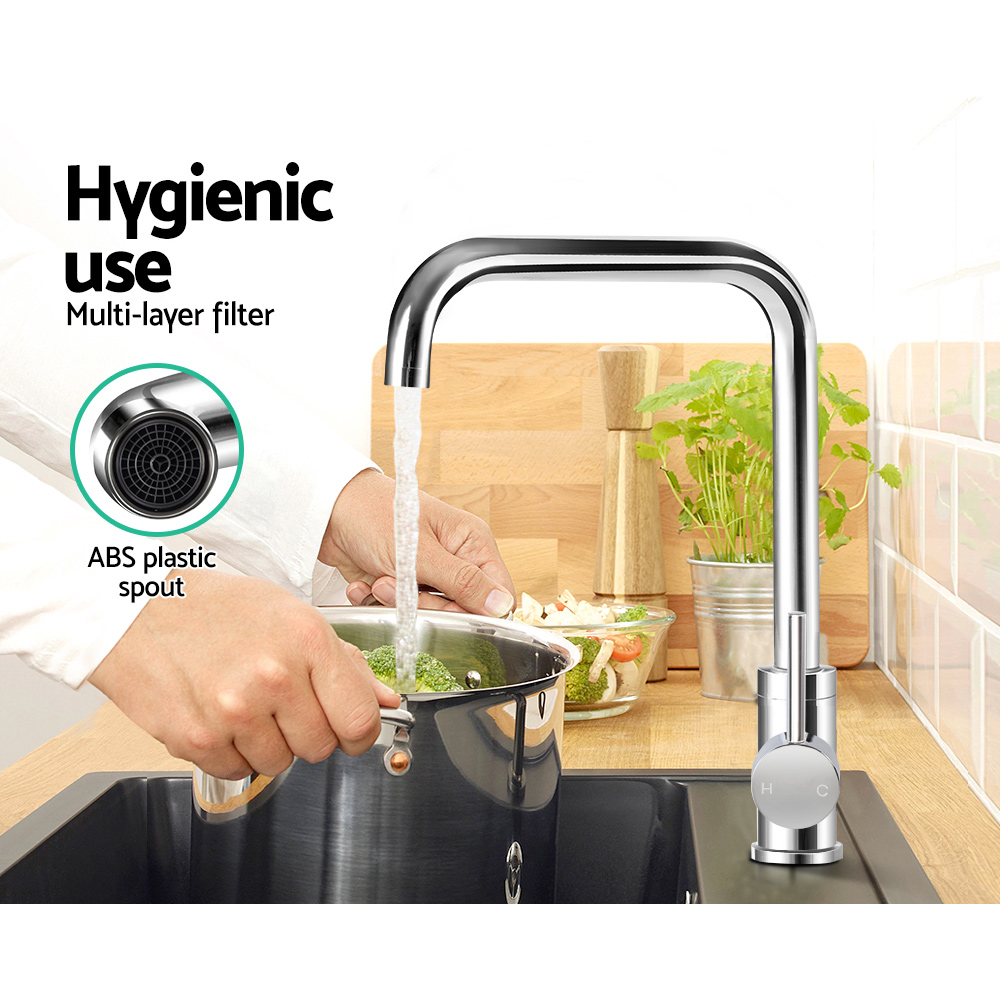 Cefito Kitchen Mixer Tap Mixer Rectangle Sink Faucet Basin Laundry Chrome – Nice N Cheap Variety Store Cefito Kitchen Mixer Tap Mixer Rectangle Sink Faucet Basin Laundry Chrome - Image 6