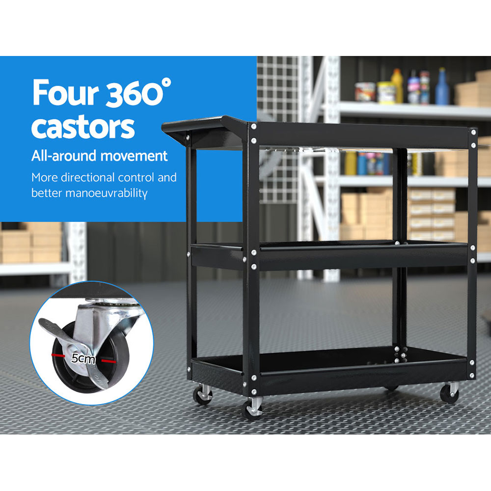 Giantz 3-Tier Tool Cart Trolley Workshop Garage Storage Organizer Black – Nice N Cheap Variety Store Giantz 3-Tier Tool Cart Trolley Workshop Garage Storage Organizer Black - Image 7