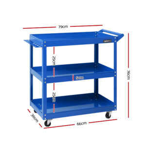 Giantz 3-Tier Tool Cart Trolley Workshop Garage Storage Organizer Blue – Nice N Cheap Variety Store Giantz 3-Tier Tool Cart Trolley Workshop Garage Storage Organizer Blue - Image 2