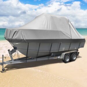 Seamanship Boat Cover 25-27Ft Trailerable Jumbo Marine 600D Heavy Duty Grey – Nice N Cheap Variety Store Seamanship Boat Cover 25-27Ft Trailerable Jumbo Marine 600D Heavy Duty Grey - Image 8