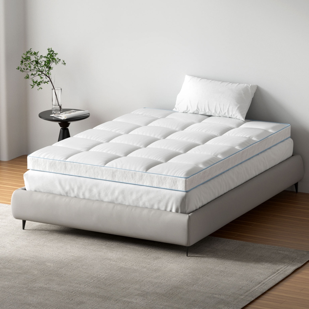Giselle Bedding 1500Gsm Bamboo Pillowtop Mattress Topper 10Cm Thick Pad For Back Pain Relief, High Loft Cooling Underlay For Dorm &Amp; Guest Bed, 45Cm Deep Pocket Double – Nice N Cheap Variety Store Giselle Bedding 1500Gsm Bamboo Pillowtop Mattress Topper 10Cm Thick Pad For Back Pain Relief, High Loft Cooling Underlay For Dorm &Amp; Guest Bed, 45Cm Deep Pocket Double - Image 7
