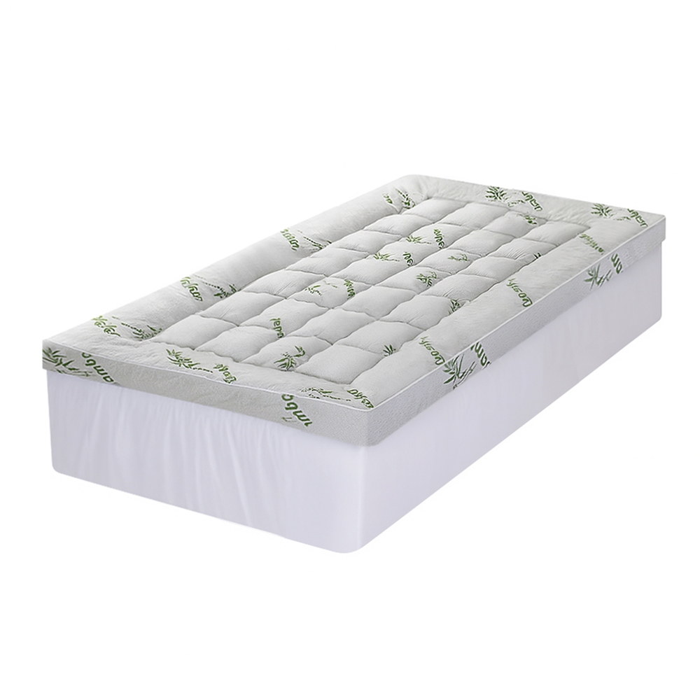 Giselle Bedding 1500Gsm Pillowtop Mattress Topper Bamboo Mattress Pad For Back Pain Relief Washable 11Cm Thick Bed Cover With 45Cm Deep Pocket King Single – Nice N Cheap Variety Store Giselle Bedding 1500Gsm Pillowtop Mattress Topper Bamboo Mattress Pad For Back Pain Relief Washable 11Cm Thick Bed Cover With 45Cm Deep Pocket King Single - Image 2