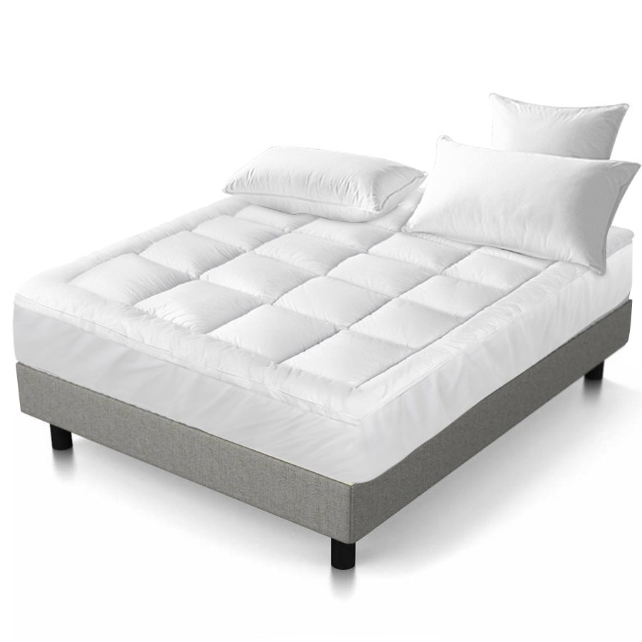 Giselle Bedding 5Cm Bamboo Pillowtop Mattress Topper 1000Gsm Mattress Pad For Back Pain Relief Washable Breathable Protector With 45Cm Deep Pocket Queen – Nice N Cheap Variety Store Giselle Bedding 5Cm Bamboo Pillowtop Mattress Topper 1000Gsm Mattress Pad For Back Pain Relief Washable Breathable Protector With 45Cm Deep Pocket Queen - Image 8
