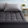 Giselle Bedding Bamboo Charcoal Filling Pillowtop Topper 1000Gsm 5Cm Thick Pillowtop Pad For Back Pain Relief Washable With 45Cm Deep Pocket Queen Product Image Nice N Cheap Variety Store