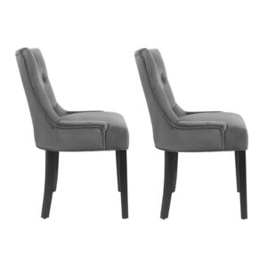 Artiss French Provincial Dining Chairs Set Of 2 – Grey Vel – Nice N Cheap Variety Store French Provincial Dining Chairs
