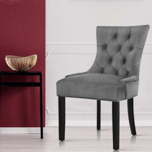 Artiss French Provincial Dining Chairs Set Of 2 – Grey Vel – Nice N Cheap Variety Store French Provincial Dining Chairs