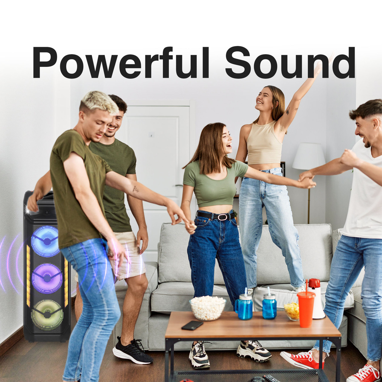 Laser Rgb Tower Speaker | 40W Sound – Nice N Cheap Variety Store Rgb Tower Speaker