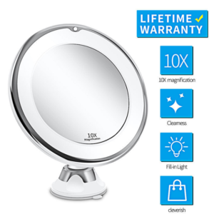 Christmas Gift 10X Magnifying Suction Cup Led Makeup Mirror: Flawless Vanity Mirror With Natural Light For Precise Grooming - Image 4