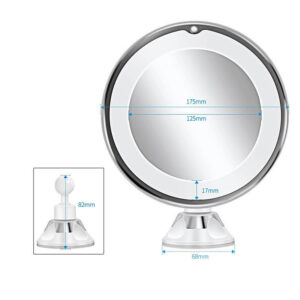 Christmas Gift 10X Magnifying Suction Cup Led Makeup Mirror: Flawless Vanity Mirror With Natural Light For Precise Grooming - Image 6