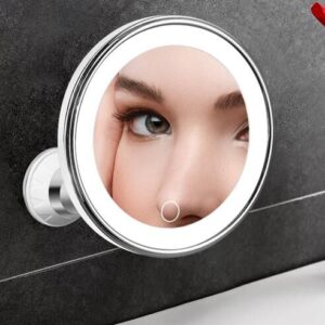Christmas Gift 10X Magnifying Suction Cup Led Makeup Mirror: Flawless Vanity Mirror With Natural Light For Precise Grooming - Image 7
