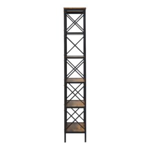6 Tier Tall Bookshelf, Rustic Brown - Image 5