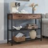 Entryway Table With 2 Drawers, Console Table With Storage Shelves, Sofa Table For Living Room, Entry Way Home Table For Couch, Hallway Product Image Nice N Cheap Variety Store
