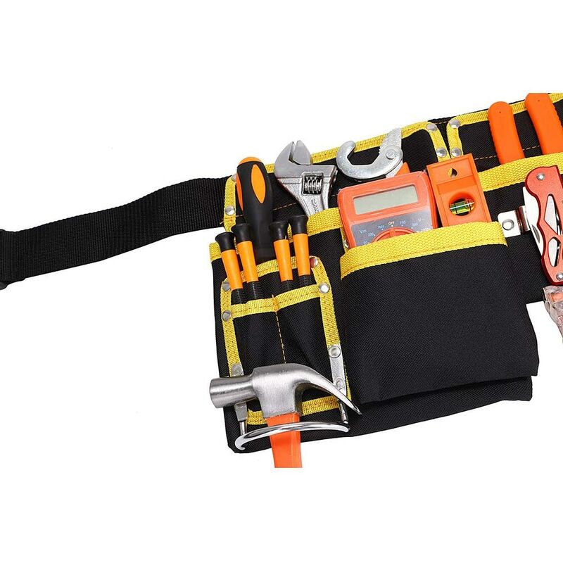 Tool Belt With 11 Pockets, Waterproof Oxford Fabric Tool Holder With Adjustable Straps, For Electricians, Carpenters, – Nice N Cheap Variety Store Tool Belt With 11 Pockets, Waterproof Oxford Fabric Tool Holder With Adjustable Straps, For Electricians, Carpenters, - Image 4