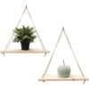 2 Pcs Set - Hanging Wall Shelf - Trendy Decoration In Recycled Wood - Hook Included - Pine Wood - 35 Cm X 14 Cm - – Nice N Cheap Variety Store 2 Pcs Set - Hanging Wall Shelf - Trendy Decoration In Recycled Wood - Hook Included - Pine Wood - 35 Cm X 14 Cm - Product Image Nice N Cheap Variety Store