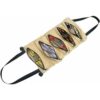 Roll-Up Tool Bag, Canvas Tool Bag, Multi-Purpose Tool Bag With 5 Zipper Pockets, For Electrician, Mechanic, Khaki Product Image Nice N Cheap Variety Store
