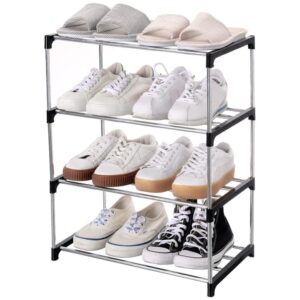 3-Tier Stackable Shoe Rack, Space Saving Storage for Shoes Bags and Accessories, 43 x 26 x 55cm