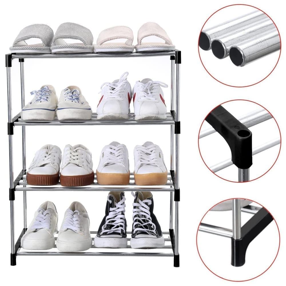 3-Tier Stackable Shoe Rack, Space Saving Storage For Shoes Bags And Accessories, 43 X 26 X 55Cm – Nice N Cheap Variety Store 3-Tier Stackable Shoe Rack, Space Saving Storage For Shoes Bags And Accessories, 43 X 26 X 55Cm - Image 4