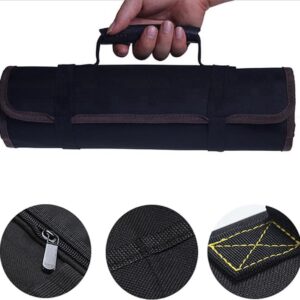 Roll-Up Case - Tool Bag - 600D Oxford Cloth - With Handle - Water-Resistant - Portable - Inner Pocket With Zipper - Easy Roll Bag - Multiple Compartments - 58 X 35 Cm - Tool Pouch - Tool Roll - Black - Wear-Resistant &Amp; Durable (Without Tools) – Nice N Cheap Variety Store Roll-Up Case - Tool Bag - 600D Oxford Cloth - With Handle - Water-Resistant - Portable - Inner Pocket With Zipper - Easy Roll Bag - Multiple Compartments - 58 X 35 Cm - Tool Pouch - Tool Roll - Black - Wear-Resistant &Amp; Durable (Without Tools) - Image 5