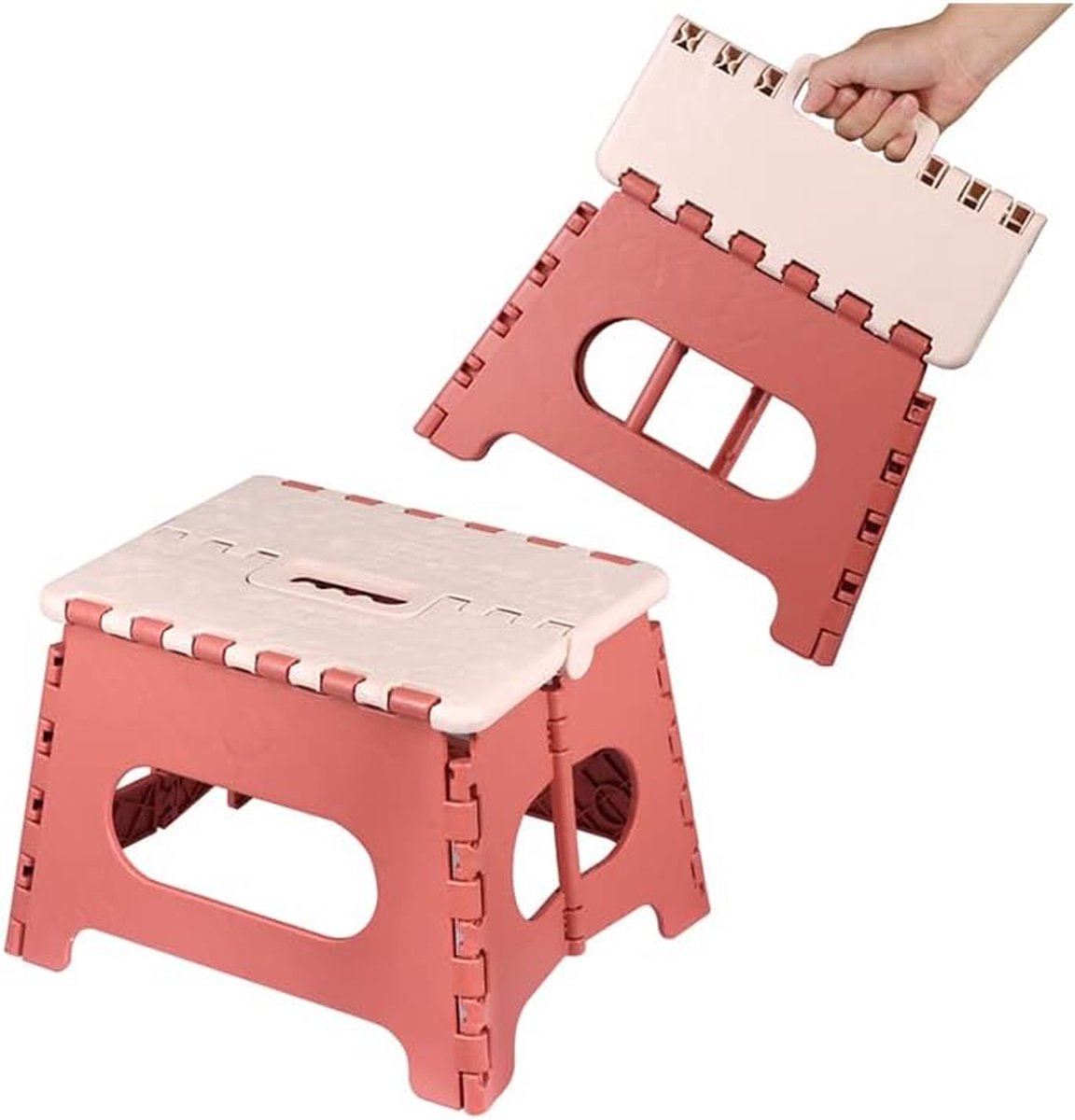 Stool - Small Stool - Step Stool Foldable - Foldable Stool - Foldable Step Stool - Up To 100 Kg - 31X25 Cm - Safe - Non-Slip - Space-Saving - Red - Sturdy - Easily Foldable Stool - Portable Footstool – Nice N Cheap Variety Store Stool - Small Stool - Step Stool Foldable - Foldable Stool - Foldable Step Stool - Up To 100 Kg - 31X25 Cm - Safe - Non-Slip - Space-Saving - Red - Sturdy - Easily Foldable Stool - Portable Footstool