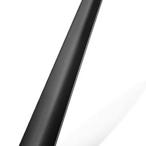 Long Shoehorn - 42cm - Stainless Steel - Shoe Puller - Shoe Horn - Leather Handle - With Leather Pouch - Durable and Extra Strong - Easy to Put On Shoes - Can Be Hung - Black