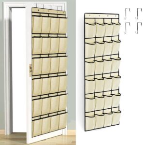 Hanging Shoe Bag - 24 Slots - Shoe Storage - Door Organizer - Hanging Shoe Rack - Shoe Organizer - Door Storage Bag - Hanging Storage - Solution for Shoes Scattered Around - Hanging Shoe Cabinet - Shoe Bag - Beige