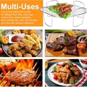 Square Air Fryer Rack - Air Fryer Baking Pan - Air Fryer Accessories - Stainless Steel - 20 Cm - Image 3