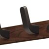 Coat Rack - Wall Coat Rack - Coat Rack With Hooks - Storage Rack - 25 × 3 Cm - Wooden Coat Rack - Walnut - 4 Hooks - Black Product Image Nice N Cheap Variety Store