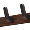 Coat Rack - Wall Coat Rack - Coat Rack With Hooks - Storage Rack - 25 × 3 Cm - Wooden Coat Rack - Walnut - 5 Hooks - Black Product Image Nice N Cheap Variety Store