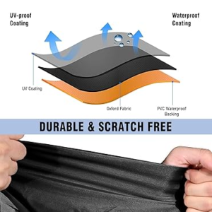 16-18Ft Boat Cover Trailerable Marine Grade 600D Black - Image 4