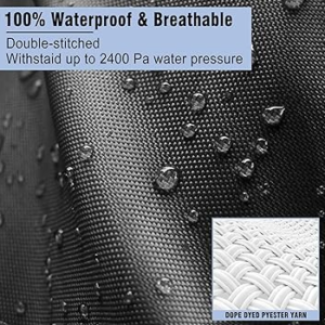 20-22Ft Boat Cover Trailerable Marine Grade 600D Black - Image 3
