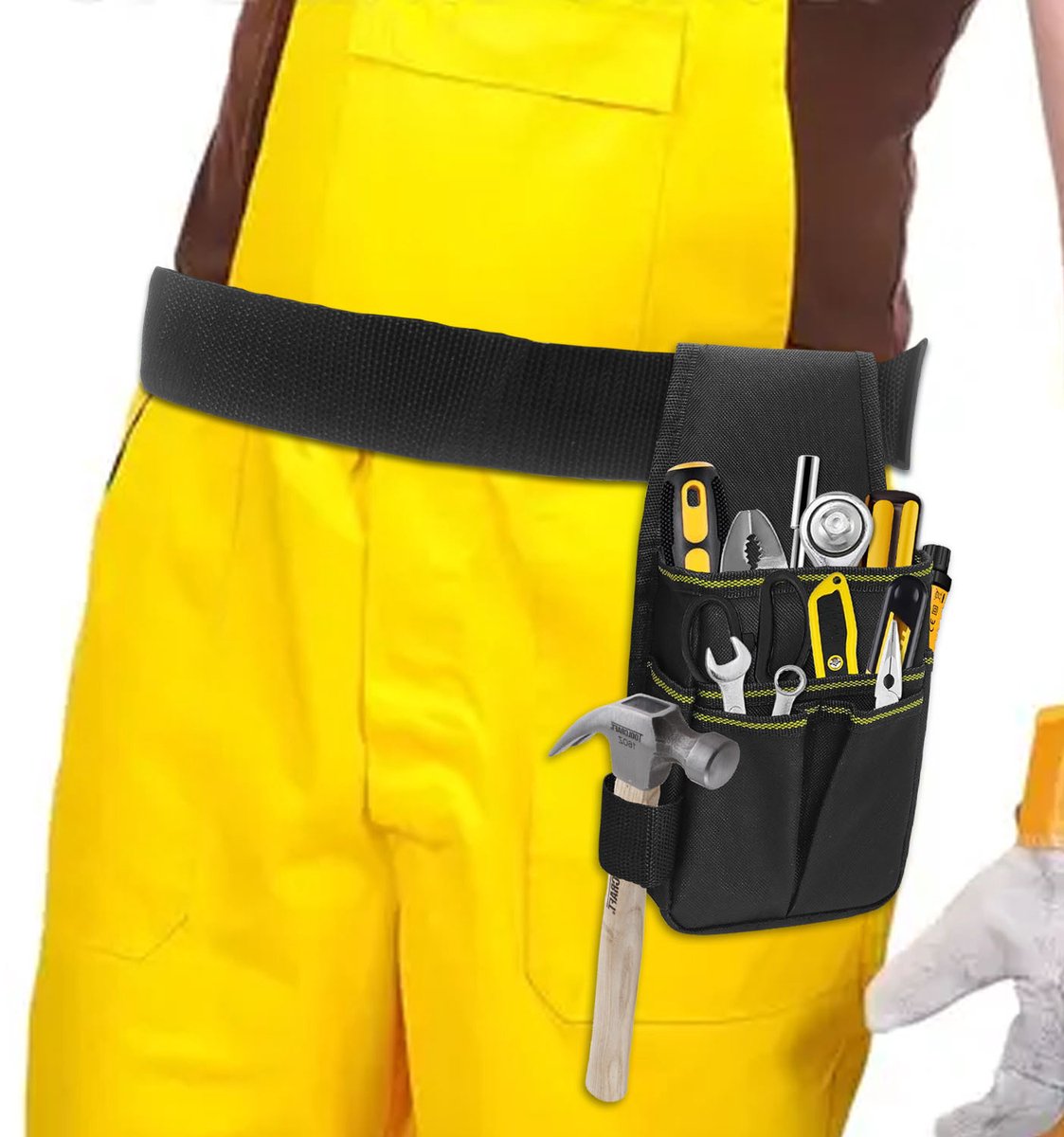 Tool Bag - Hardware Tool Bag - Hardware Storage Bag - Waist Bag - Small Oxford Canvas Tool Bag - With Adjustable Nylon Waist Strap, Suitable For Electricians, Carpenters, And Repair Technicians. – Nice N Cheap Variety Store Tool Bag - Hardware Tool Bag - Hardware Storage Bag - Waist Bag - Small Oxford Canvas Tool Bag - With Adjustable Nylon Waist Strap, Suitable For Electricians, Carpenters, And Repair Technicians. - Image 3