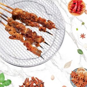 Multi-Layer Air Fryer Rack (3 Round Layers) - Air Fryer Baking Pan - Air Fryer Grid - 304 Stainless Steel - Safe To Use In Air Fryers, Steam Ovens, Regular Ovens And Dishwashers - 20.3 Cm - Silver – Nice N Cheap Variety Store Multi-Layer Air Fryer Rack (3 Round Layers) - Air Fryer Baking Pan - Air Fryer Grid - 304 Stainless Steel - Safe To Use In Air Fryers, Steam Ovens, Regular Ovens And Dishwashers - 20.3 Cm - Silver - Image 6