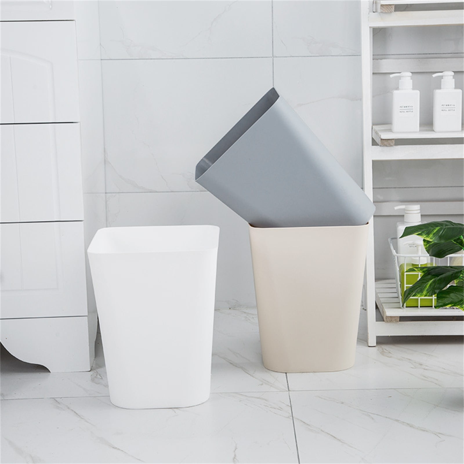 1.6 Gallon Small Trash Can, Heavy Duty Bathroom Wastebasket, Plastic Garbage Can For Kitchen Office Bathroom (White/1 Pcs) 7.48X9.13 7.48&Quot; X 9.13&Quot; Khaki – Nice N Cheap Variety Store 1.6 Gallon Small Trash Can, Heavy Duty Bathroom Wastebasket, Plastic Garbage Can For Kitchen Office Bathroom (White/1 Pcs) 7.48X9.13 7.48&Quot; X 9.13&Quot; Khaki - Image 5