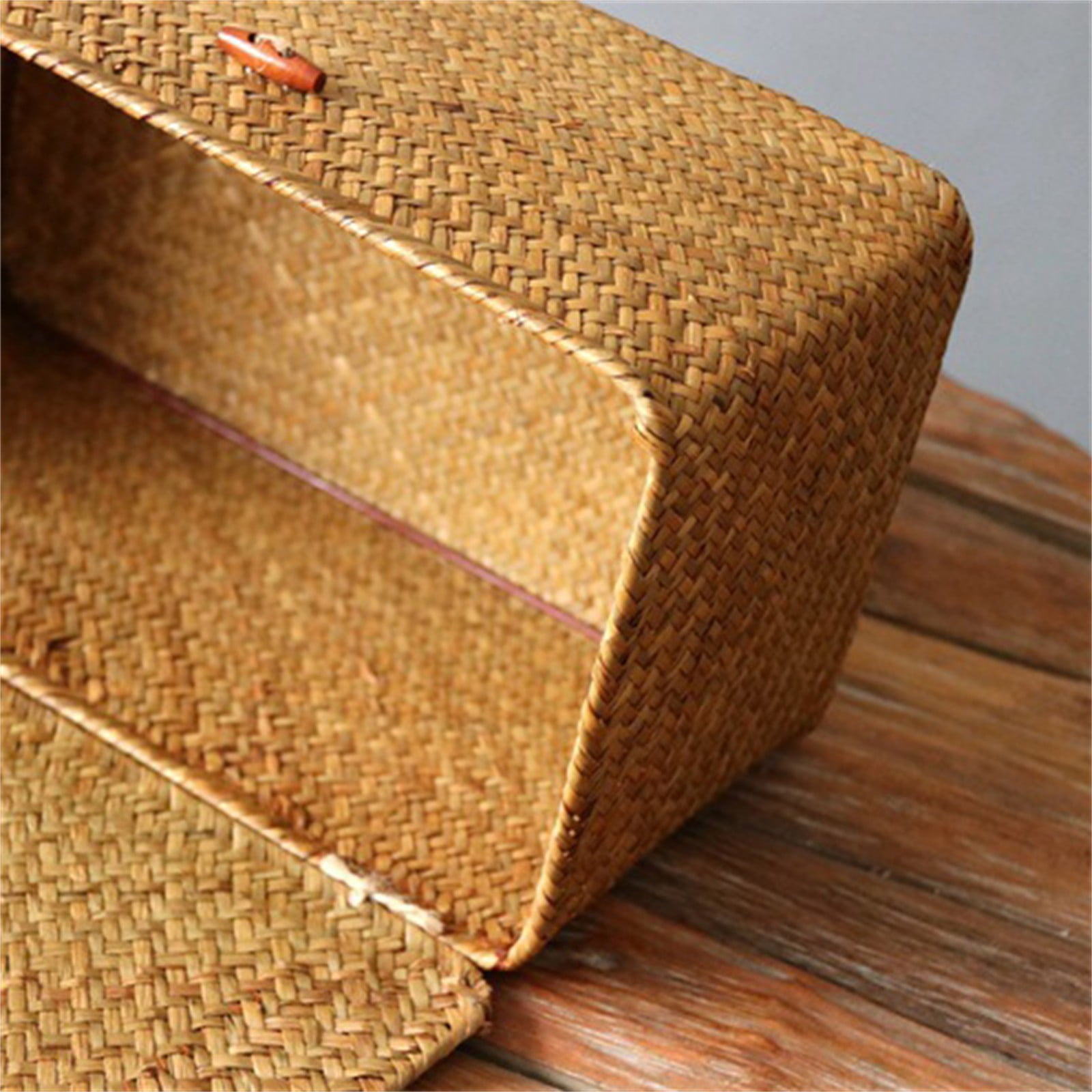 Natural Seagrass Storage Baskets For Organizing | Woven Basket With Lid – Nice N Cheap Variety Store Natural Seagrass Storage Baskets For Organizing, Rectangular Storage Basket With Lid, Wicker Woven Basket For Storage, Decorative Boxes Bins With Lids Home Organizer Decor, 10.2X6.3X3.9 10.2&Quot; X 6.3&Quot; X 3.9&Quot; Khaki