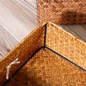 Natural Seagrass Storage Baskets For Organizing | Woven Basket With Lid – Nice N Cheap Variety Store Natural Seagrass Storage Baskets For Organizing, Rectangular Storage Basket With Lid, Wicker Woven Basket For Storage, Decorative Boxes Bins With Lids Home Organizer Decor, 10.2X6.3X3.9 10.2&Quot; X 6.3&Quot; X 3.9&Quot; Khaki