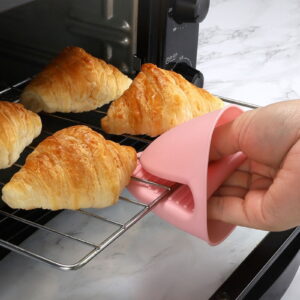 Oven Mitts Heat Resistant, Mini Oven Mitts, Mini Silicone Oven Gloves,Pinch Grips Mitts Potholder For Kitchen Cooking &Amp; Baking, 1 Pcs, 3.93X3.35 3.93&Quot; X 3.35&Quot; Blue - Image 4