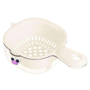 Small Fruit Colander, Fruit Rinser Strainer Container Dual-Layer Vegetable Cutting And Draining Basket, Watermelon Bowl With Strainer For Mini Berry And Tomato Grape Washer, 1 Pcs, 7.67x4.72 7.67" x 4.72" Green