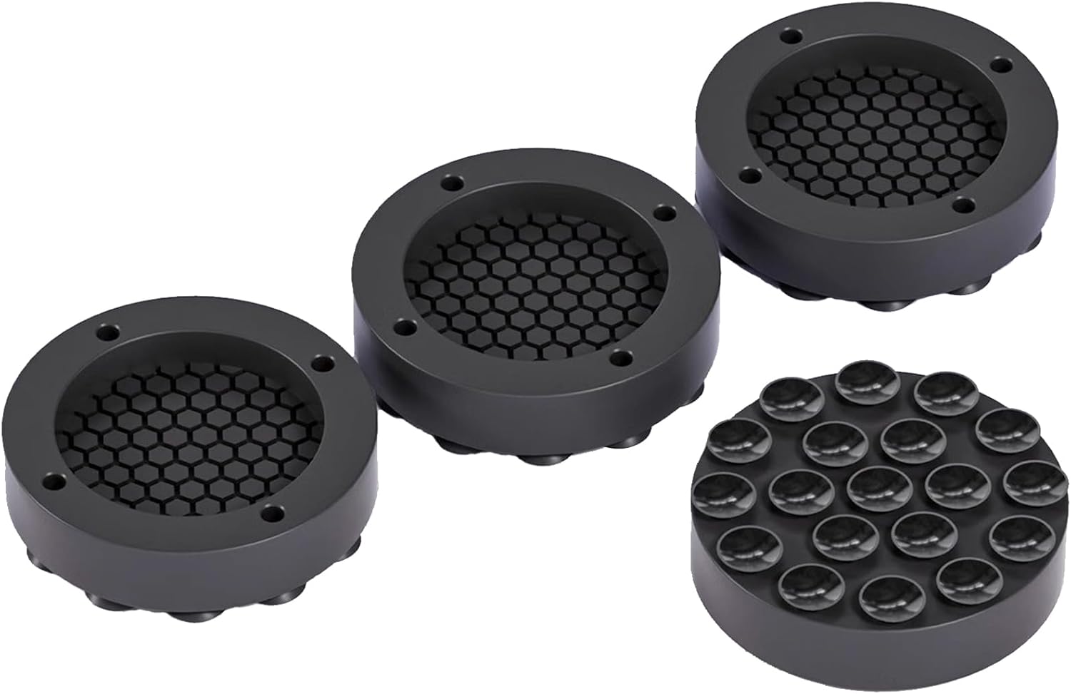 Washing Machine Vibration Dampers - Washing Machine Feet - Anti-Vibration Pads - Appliance Accessories - Sound Dampener - Washing Machine Riser - Anti-Slip Mat - Dryer Accessories - Vibration Damper - Floor Protection - Washing Machine Damper - Black - 4 – Nice N Cheap Variety Store Washing Machine Vibration Dampers - Washing Machine Feet - Anti-Vibration Pads - Appliance Accessories - Sound Dampener - Washing Machine Riser - Anti-Slip Mat - Dryer Accessories - Vibration Damper - Floor Protection - Washing Machine Damper - Black - 4