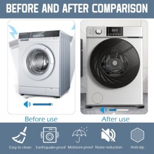 Washing Machine Vibration Dampers - Washing Machine Feet - Anti-Vibration Pads - Appliance Accessories - Sound Dampener - Washing Machine Riser - Anti-Slip Mat - Dryer Accessories - Vibration Damper - Floor Protection - Washing Machine Damper - Black - Pa - Image 5