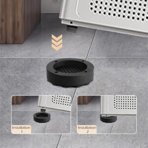 Washing Machine Vibration Dampers - Washing Machine Feet - Anti-Vibration Pads - Appliance Accessories - Sound Dampener - Washing Machine Riser - Anti-Slip Mat - Dryer Accessories - Vibration Damper - Floor Protection - Washing Machine Damper - Black - Pa - Image 6